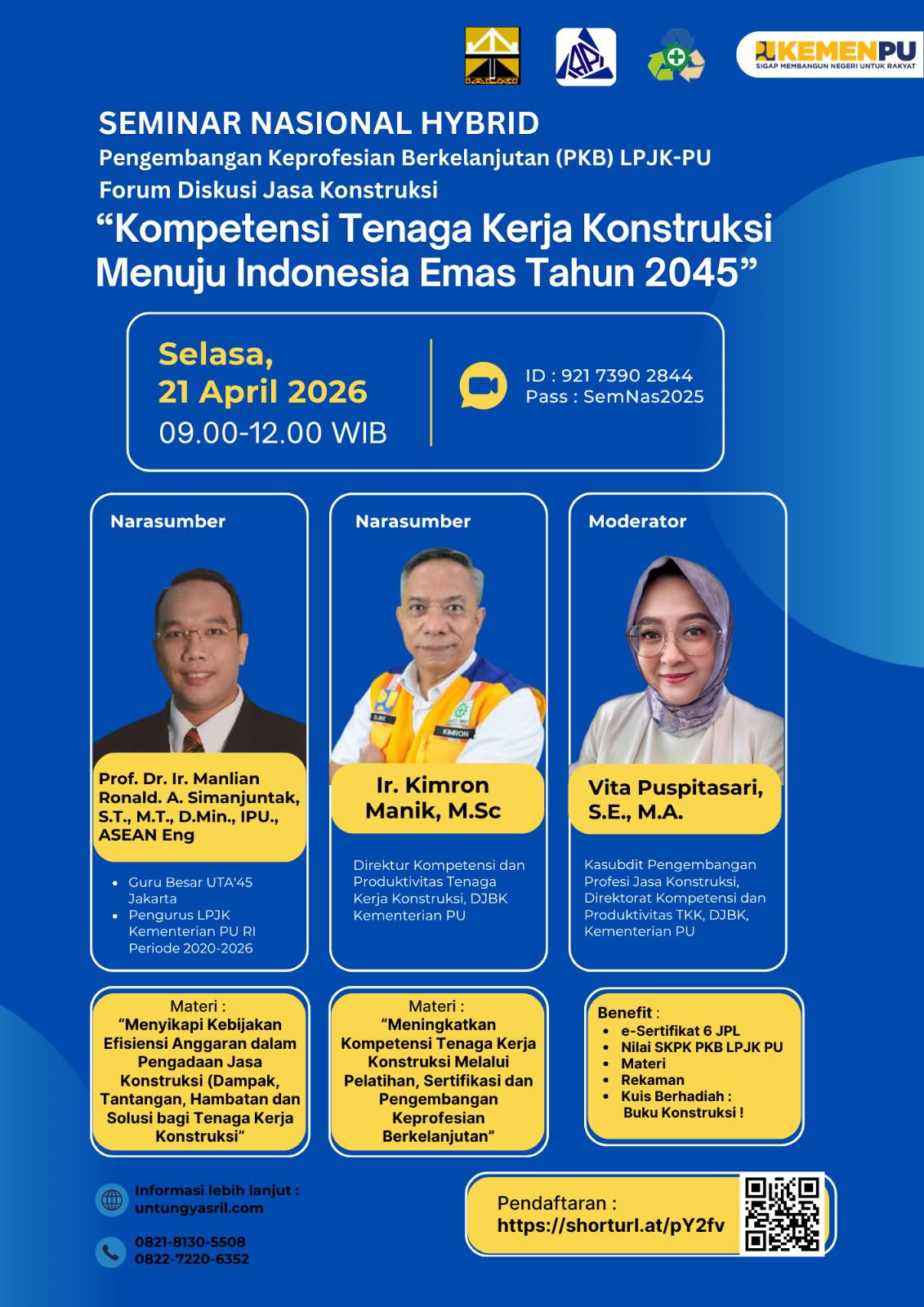 Seminar Nasional Hybrid Pengembangan Keprofesian Berkelanjutan (PKB) LPJK-PU