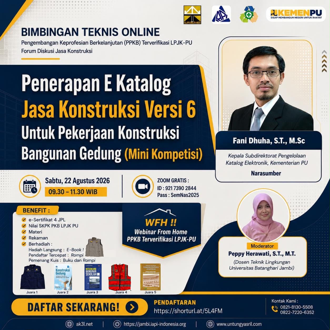 Bimbingan Teknis Online Pengembangan Keprofesian Berkelanjutan Kementerian-PU LPJK