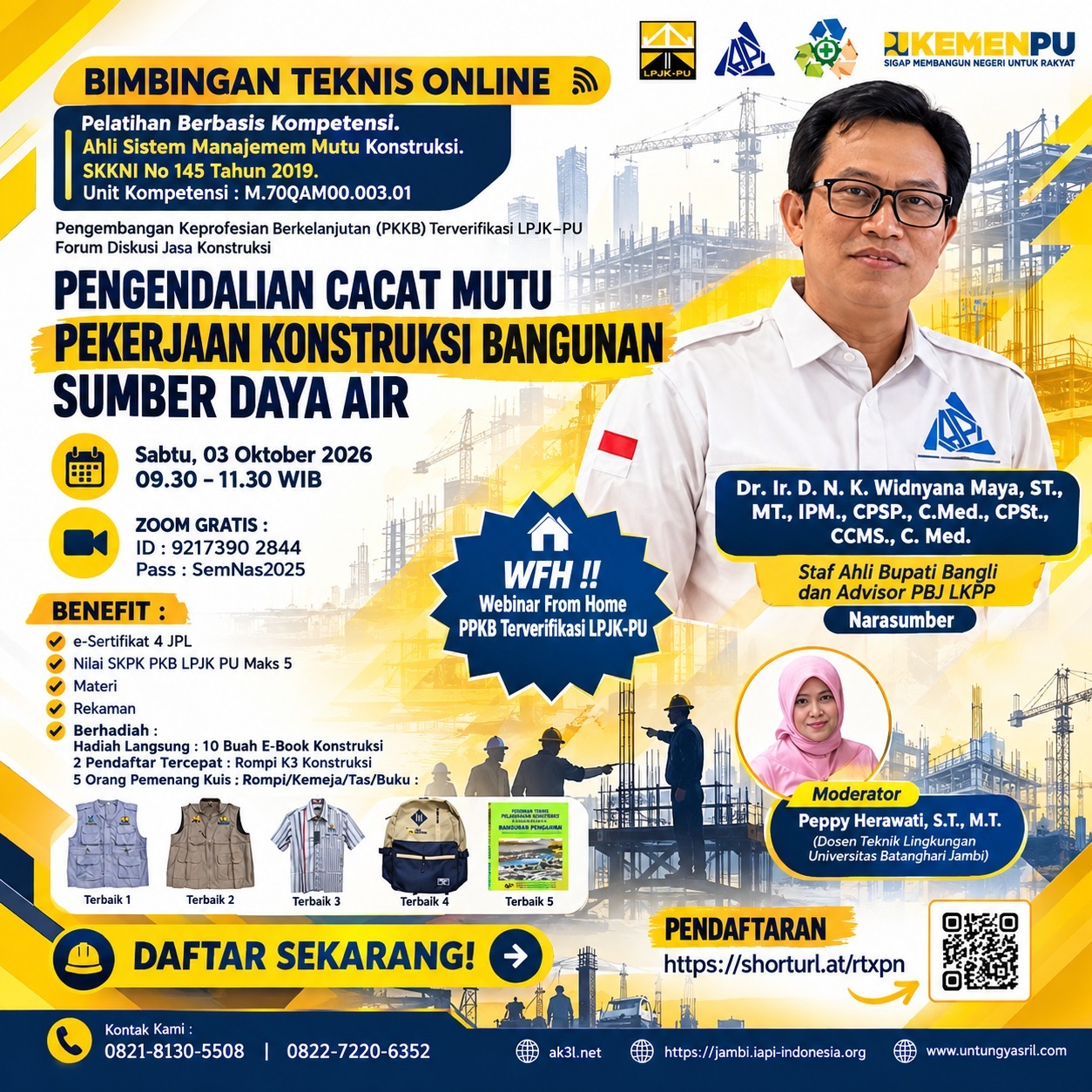 Bimbingan Teknis Online Pengembangan Keprofesian Berkelanjutan (PKB) LPJK-PU : FORUM DISKUSI JASA KONSTRUKSI