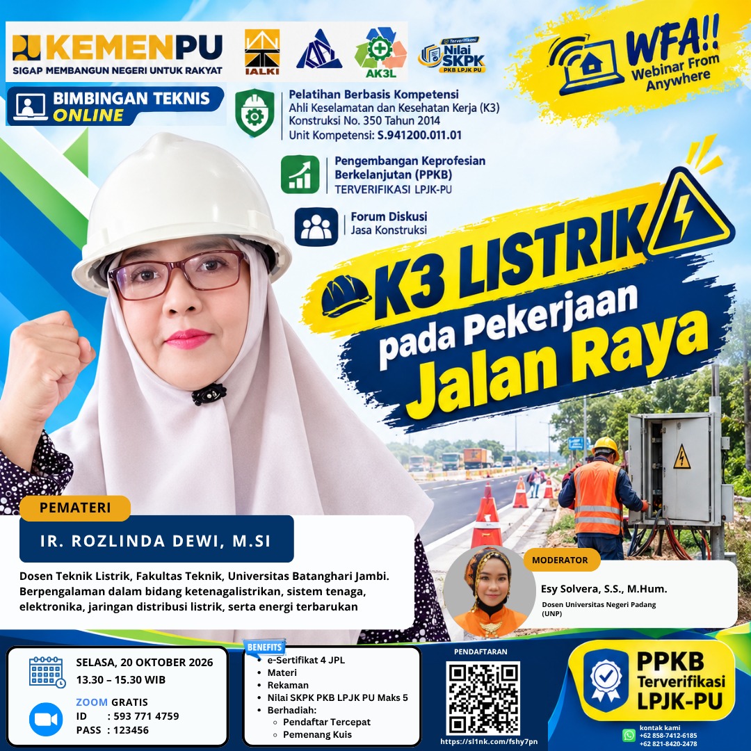 Bimbingan Teknis Online, Pelatihan Berbasis Kompetensi, Pengembangan Keprofesian Berkelanjutan (PKB) LPJK-PU : FORUM DISKUSI JASA KONSTRUKSI
