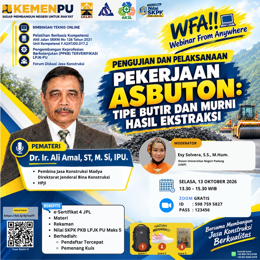 Bimbingan Teknis Online, Pelatihan Berbasis Kompetensi, Pengembangan Keprofesian Berkelanjutan (PKB) LPJK-PU : FORUM DISKUSI JASA KONSTRUKSI