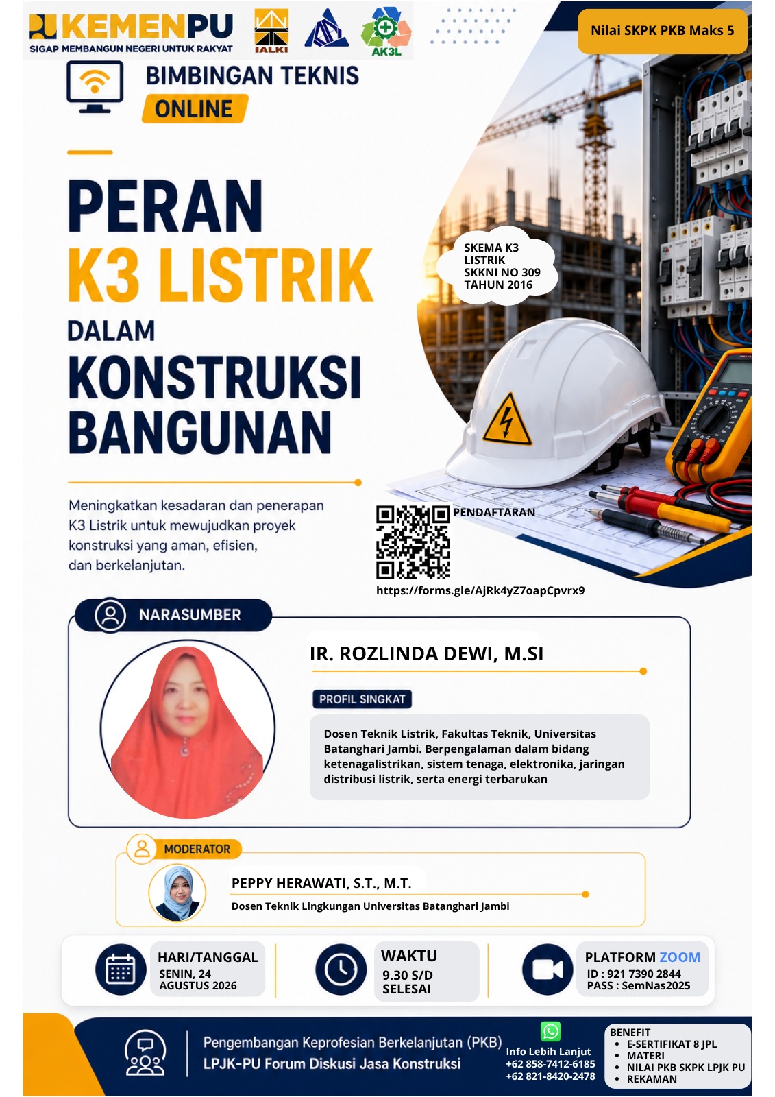 Bimtek Online Pengembangan Keprofesian Berkelanjutan (PKB) LPJK-PU : FORUM DISKUSI JASA KONSTRUKSI