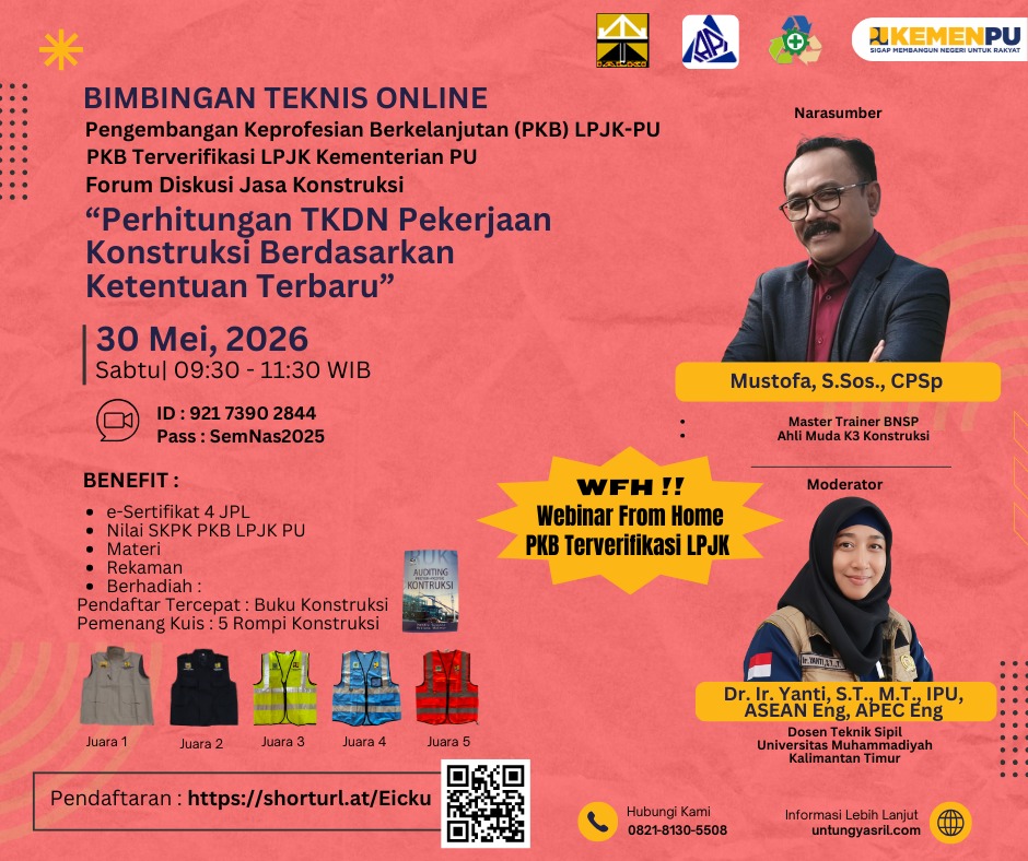 Bimbingan Teknis Online Pengembangan Keprofesian Berkelanjutan (PPKB) LPJK-PU FORUM DISKUSI JASA KONSTRUKSI