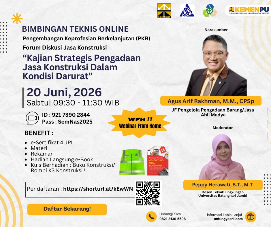 Bimbingan Teknis Online Pengembangan Keprofesian Berkelanjutan (PKB) Kementerian Pu-LPJK